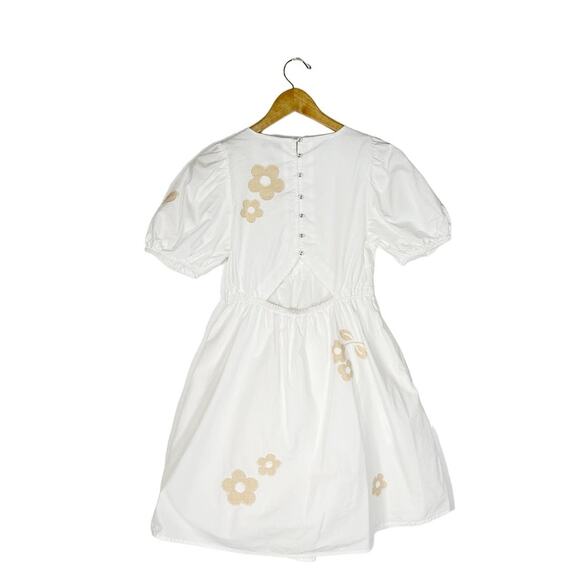 MADEWELL Annamarie Floral Applique Puff Sleeve Mini Dress - Picture 5 of 9